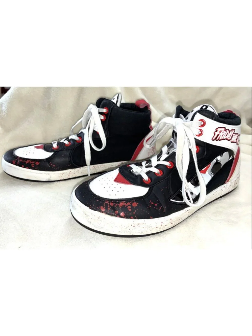 GroundUp Sneakers Jason Voorhees Friday The 13th High Top Shoes  Men Sz 10 #i